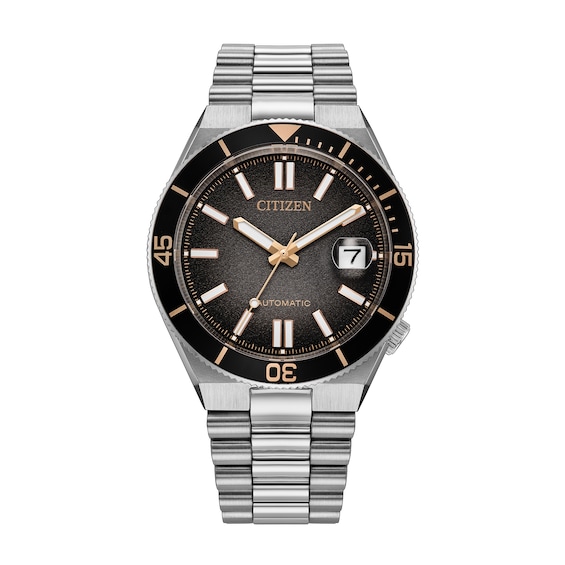 Men's Citizen Tsuyosa Shore Automatic Stainless Steel Watch with Black Dial (Model: NJ0238-57E)