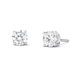 1/2 CT. T.W. Lab-Grown Diamond Solitaire Stud Earrings in 10K White Gold (F/VS2)