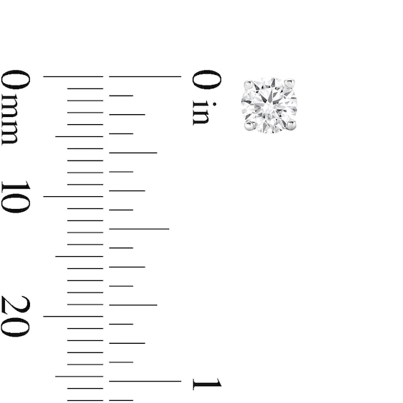 1/2 CT. T.w. Lab-Grown Diamond Solitaire Stud Earrings in 10K White Gold (F/Vs2)