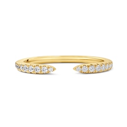 1/6 CT. T.W. Diamond Pavé Open Shank Band in 10K Gold