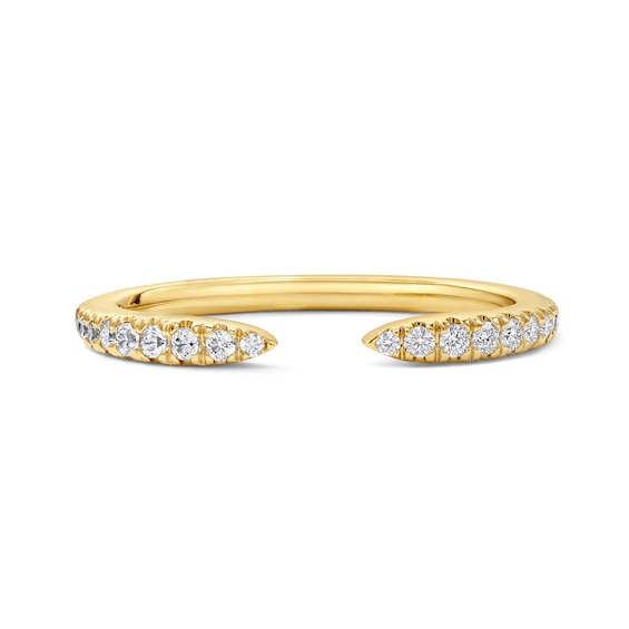 1/6 CT. T.w. Diamond Pavé Open Shank Band in 10K Gold