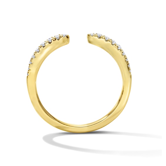 1/6 CT. T.w. Diamond Pavé Open Shank Band in 10K Gold