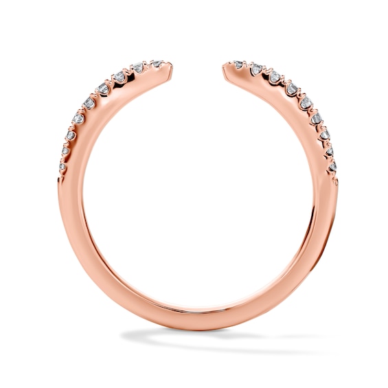 1/6 CT. T.w. Lab-Grown Diamond Open Band in 10K Rose Gold (F/Vs2)