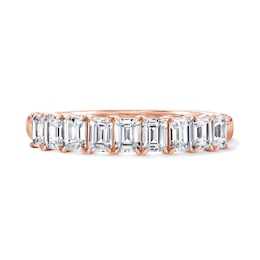 1 CT. T.W. Emerald-Cut Lab-Grown Diamond Band in 10K Rose Gold  (F/VS2)
