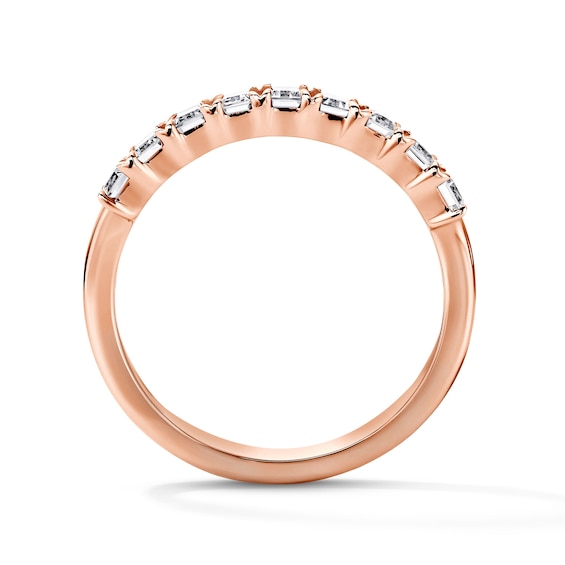 1 CT. T.w. Emerald-Cut Lab-Grown Diamond Band in 10K Rose Gold (F/Vs2)
