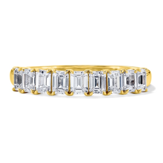1 CT. T.w. Emerald-Cut Lab-Grown Diamond Band in 10K Gold (F/Vs2)