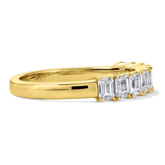 1 CT. T.w. Emerald-Cut Lab-Grown Diamond Band in 10K Gold (F/Vs2)