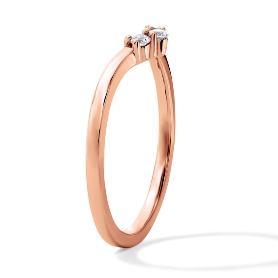 1/10 CT. T.w. Lab-Grown Diamond Contour Band in 10K Rose Gold (F/Vs2)