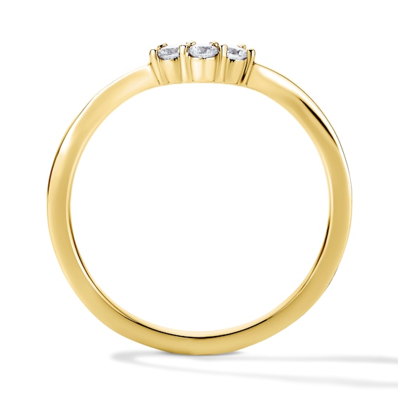 1/10 CT. T.w. Lab-Grown Diamond Contour Band in 10K Gold (F/Vs2)