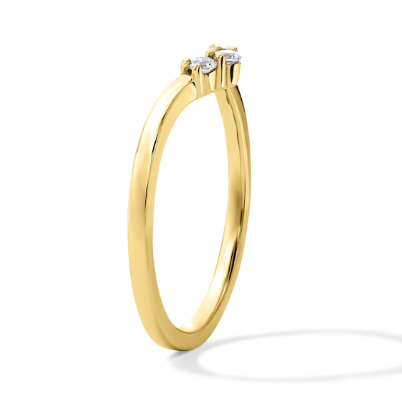 1/10 CT. T.w. Lab-Grown Diamond Contour Band in 10K Gold (F/Vs2)