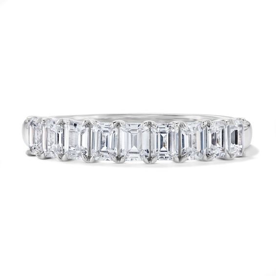 1 CT. T.w. Emerald-Cut Lab-Grown Diamond Band in 10K White Gold (F/Vs2)