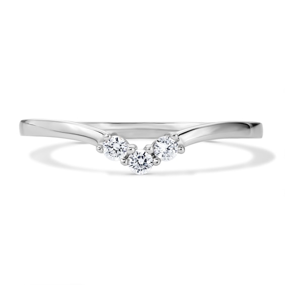 1/10 CT. T.w. Lab-Grown Diamond Contour Band in 10K Gold (F/Vs2