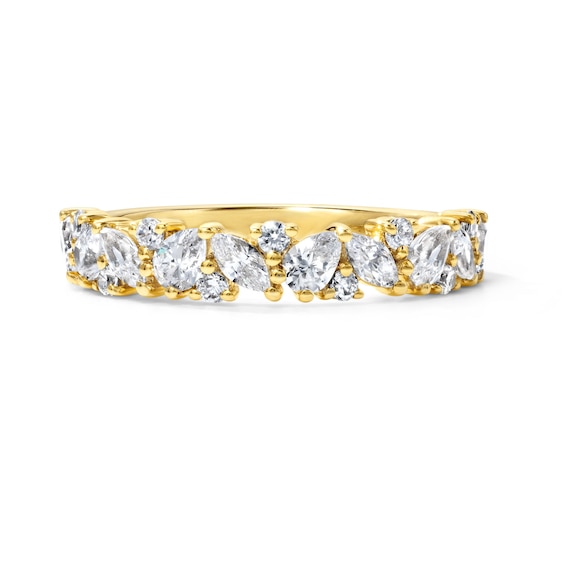 1 CT. T.w. Pear-Shaped and Marquise-Cut Lab-Grown Diamond Anniversary Band in 10K Gold (F/Vs2)