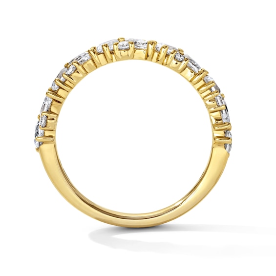 1 CT. T.w. Pear-Shaped and Marquise-Cut Lab-Grown Diamond Anniversary Band in 10K Gold (F/Vs2)