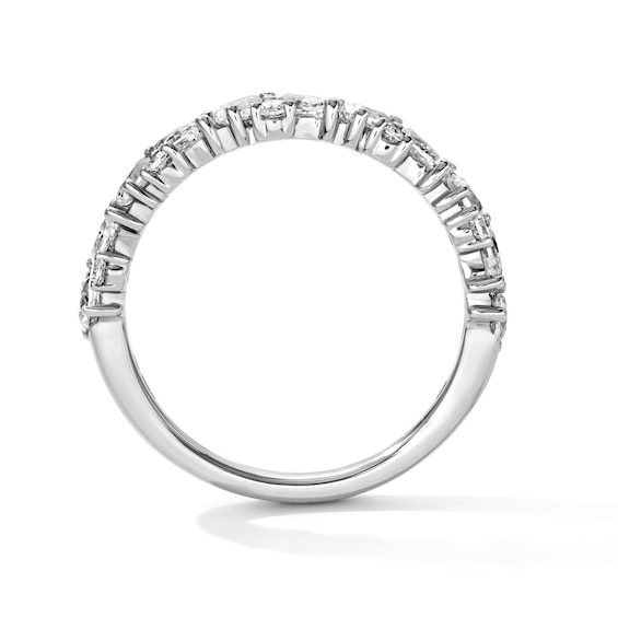 1 CT. T.w. Pear-Shaped and Marquise-Cut Lab-Grown Diamond Anniversary Band in 10K White Gold (F/Vs2)