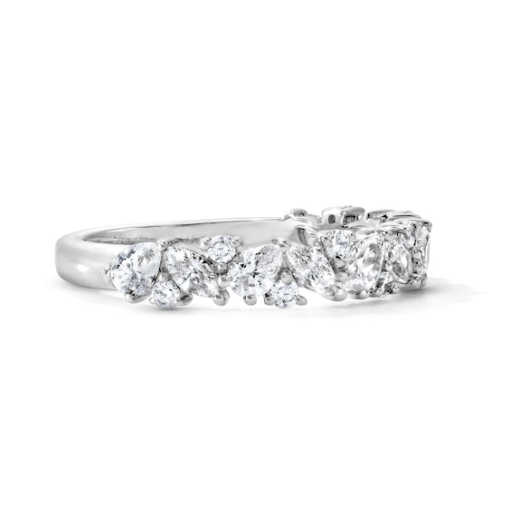 1 CT. T.w. Pear-Shaped and Marquise-Cut Lab-Grown Diamond Anniversary Band in 10K White Gold (F/Vs2)