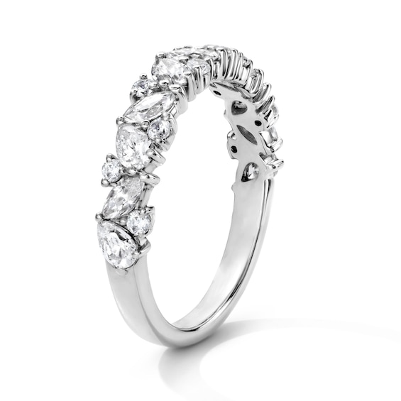 1 CT. T.w. Pear-Shaped and Marquise-Cut Lab-Grown Diamond Anniversary Band in 10K White Gold (F/Vs2)