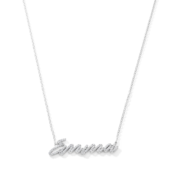 1/3 CT. T.w. Lab-Grown Diamond Script Name Necklace in Sterling Silver (F/Vs2) - 1 Name