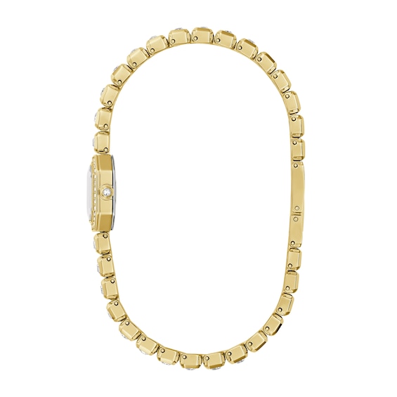 Ladies' Bulova Crystal Quartz Gold-Tone Stainless Steel Watch and Tennis Bracelet Set (Model: 98X145)