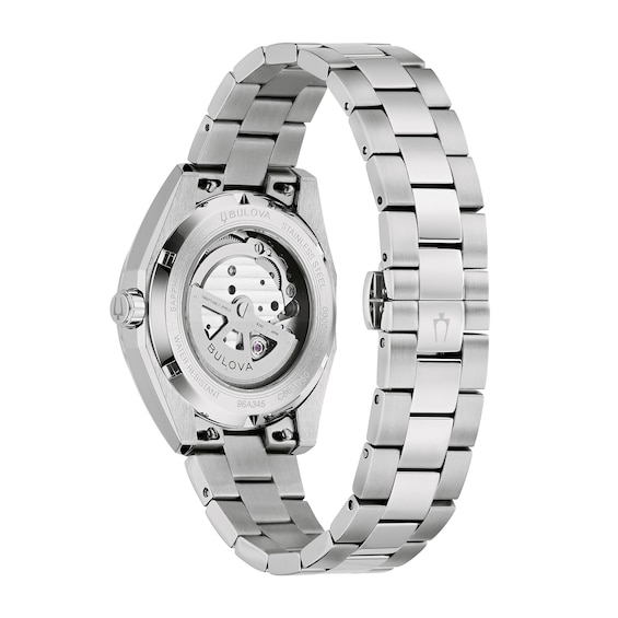 Men's Bulova Surveyor Automatic Stainless Steel Watch with Silver-Tone Dial (Model: 96A345)