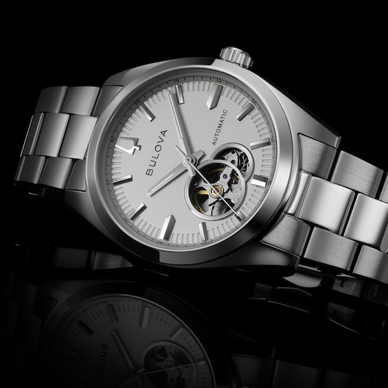 Men's Bulova Surveyor Automatic Stainless Steel Watch with Silver-Tone Dial (Model: 96A345)