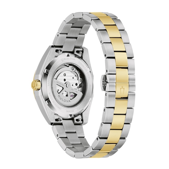 Men's Bulova Surveyor Automatic Two-Tone IP Stainless Steel Watch with Green Dial (Model: 98A338)
