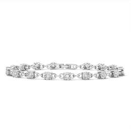 1/2 CT. T.W. Lab-Grown Diamond Bracelet in Sterling Silver (F/SI2) - 7.25"