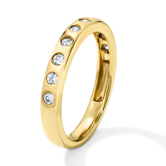 1/4 CT. T.w. Lab-Grown Diamond Flush-Set Anniversary Band in 10K Gold (F/Vs2)