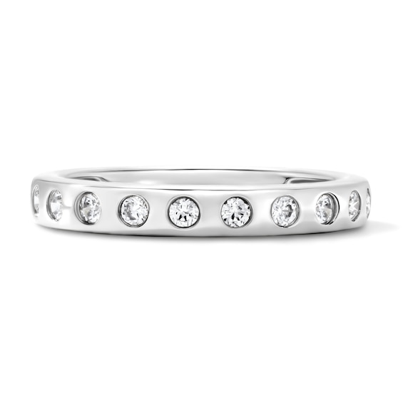 1/4 CT. T.w. Lab-Grown Diamond Flush-Set Anniversary Band in 10K White Gold (F/Vs2)