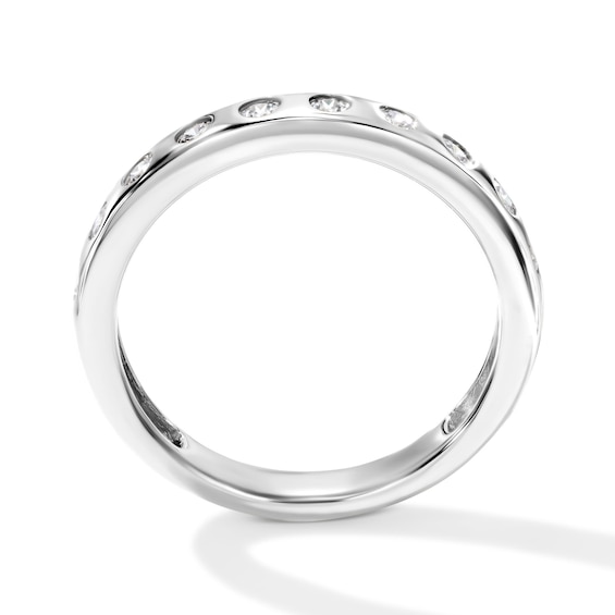 1/4 CT. T.w. Lab-Grown Diamond Flush-Set Anniversary Band in 10K White Gold (F/Vs2)