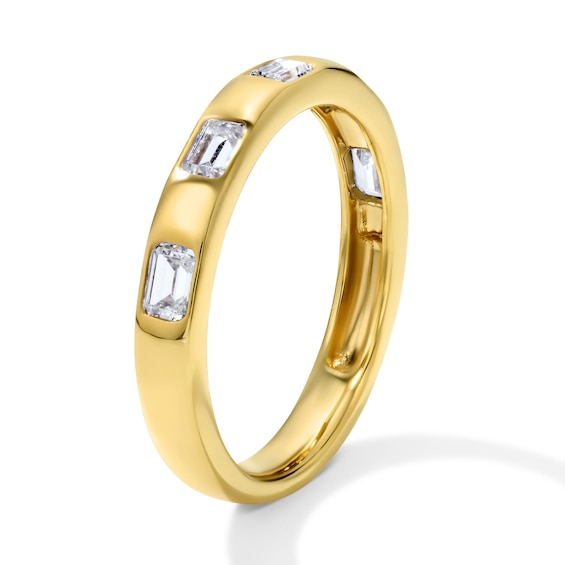 1/2 CT. T.w. Emerald-Cut Lab-Grown Diamond Flush-Set Anniversary Band in 10K Gold (F/Vs2)