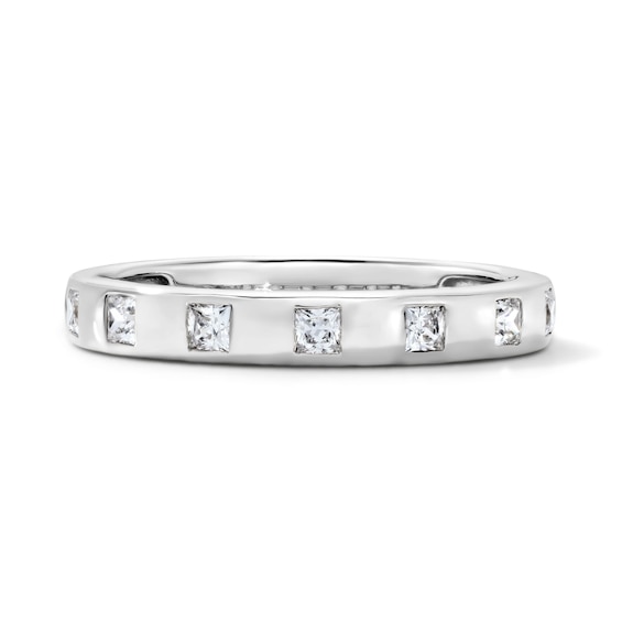 1/3 CT. T.w. Princess-Cut Lab-Grown Diamond Flush-Set Anniversary Band in 10K White Gold (F/Vs2)