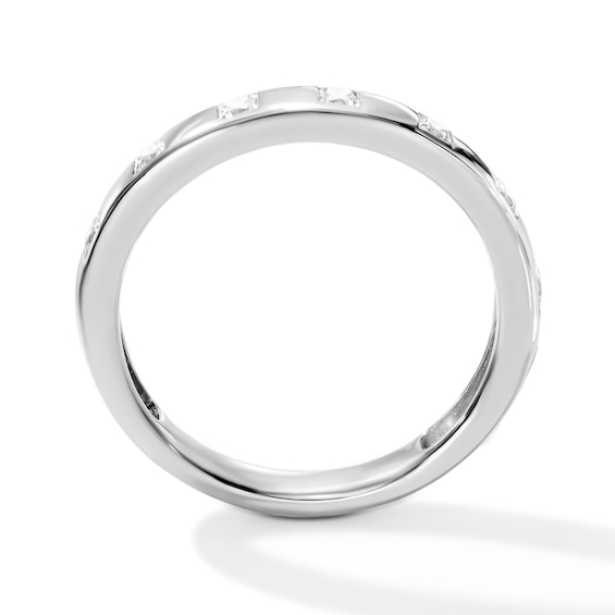 1/3 CT. T.w. Princess-Cut Lab-Grown Diamond Flush-Set Anniversary Band in 10K White Gold (F/Vs2)