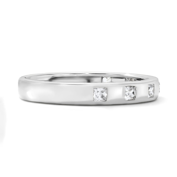 1/3 CT. T.w. Princess-Cut Lab-Grown Diamond Flush-Set Anniversary Band in 10K White Gold (F/Vs2)