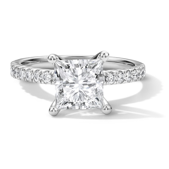 2-1/4 CT. T.w. Certified Princess-Cut Diamond Engagement Ring in 14K White Gold (F/Si2)