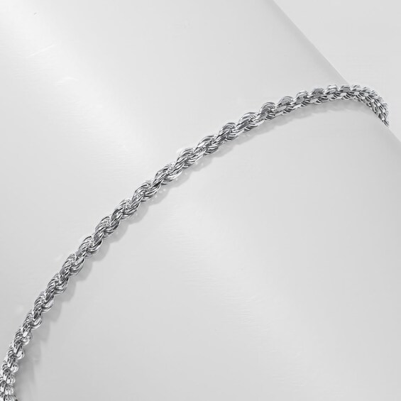 2.2mm Rope Chain Necklace and Bracelet Set in Solid Sterling Silver