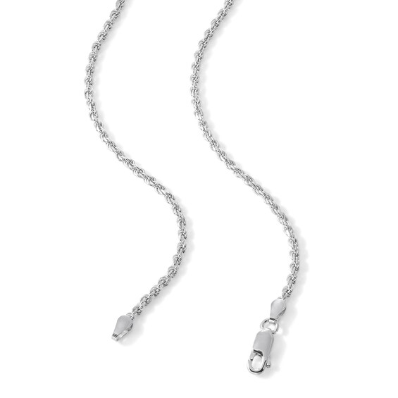 2.2mm Rope Chain Necklace and Bracelet Set in Solid Sterling Silver