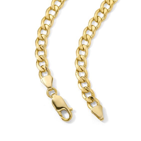 5.6mm Curb Chain Necklace in Hollow 10K Gold - 22"