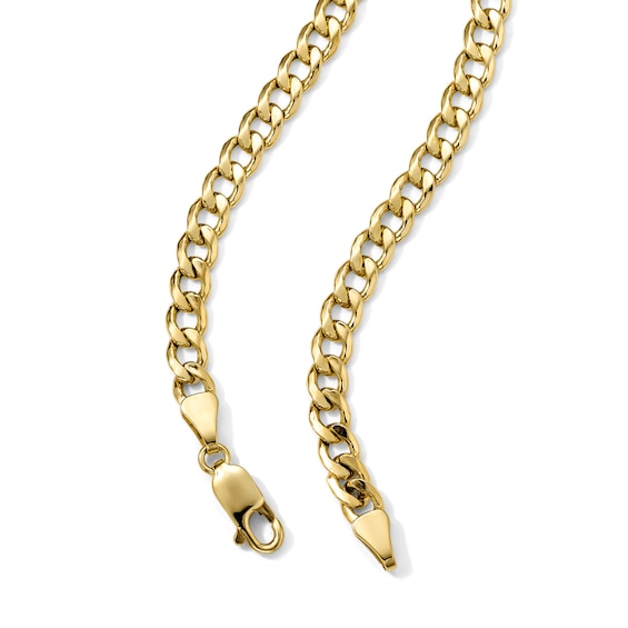 4.8mm Curb Chain Necklace in Hollow 10K Gold - 22"