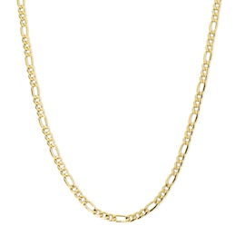 6.1mm Figaro Chain Necklace in Hollow 10K Gold - 22"