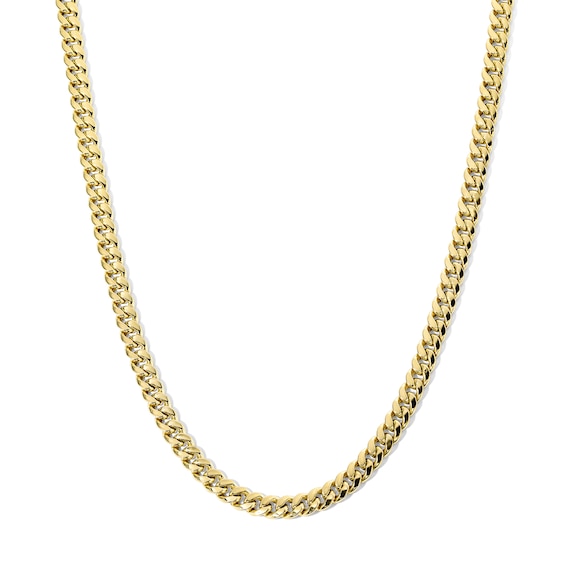 7.8mm Cuban Curb Chain Necklace in Hollow 10K Gold