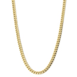 7.8mm Cuban Curb Chain Necklace in Hollow 10K Gold - 22"
