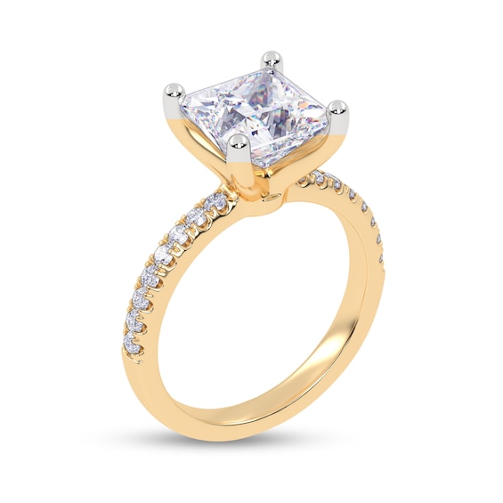 2-1/4 CT. T.w. Certified Princess-Cut Diamond Engagement Ring in 14K Gold (F/Si2)