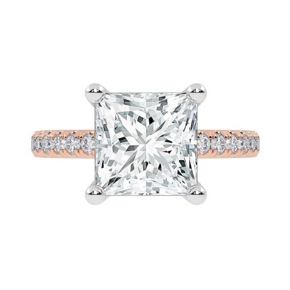 2-1/4 CT. T.w. Princess-Cut Certified Diamond Engagement Ring in 14K Rose Gold (I/I1)