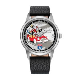 Men's Disney x Citizen Eco-Drive® Mickey & Friends Road Trip Stainless Steel Watch (Model: FE7110-09W)
