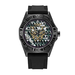 Men's Marvel x Citizen Eco-Drive® Black Panther 60th Anniversary Black IP Stainless Steel Watch (Model: AW1858-03W)