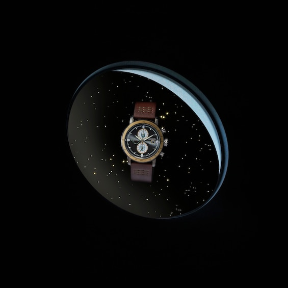Men's Star Wars™ x Citizen Eco-Drive® Mandalorian Black IP Stainless Steel Chronograph Watch (Model: Ca0857-09W)