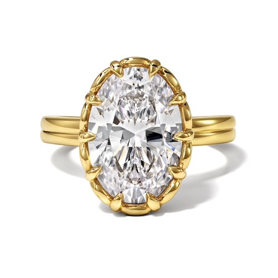 4 CT. T.W. Certified Oval Lab-Grown Diamond Solitaire Engagement Ring in 14K Gold (F/VS2)