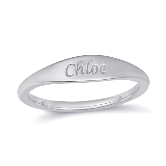 Engravable Name Signet Ring