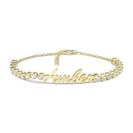 Birthstone Name Bracelet - 1 Name